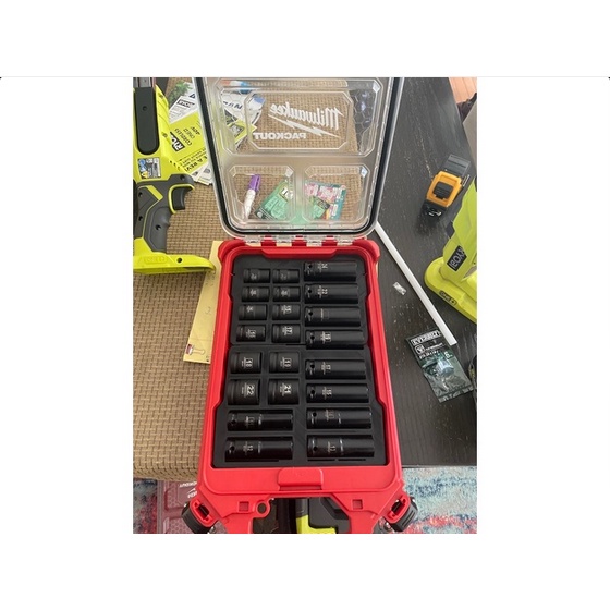 Milwaukee Packout Metric 3/8 Impact Socket Tray Milwaukee Packout