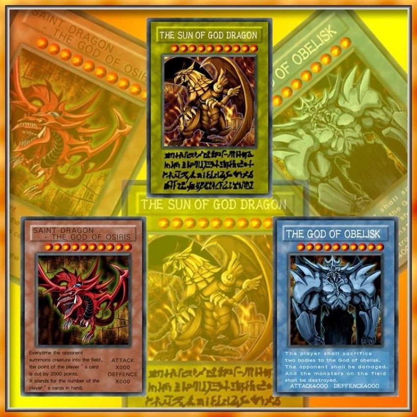 3Pcs Yugioh Rare Card Yu-Gi-Oh Egyptian God Cards Children Game Card |  Shopee Malaysia