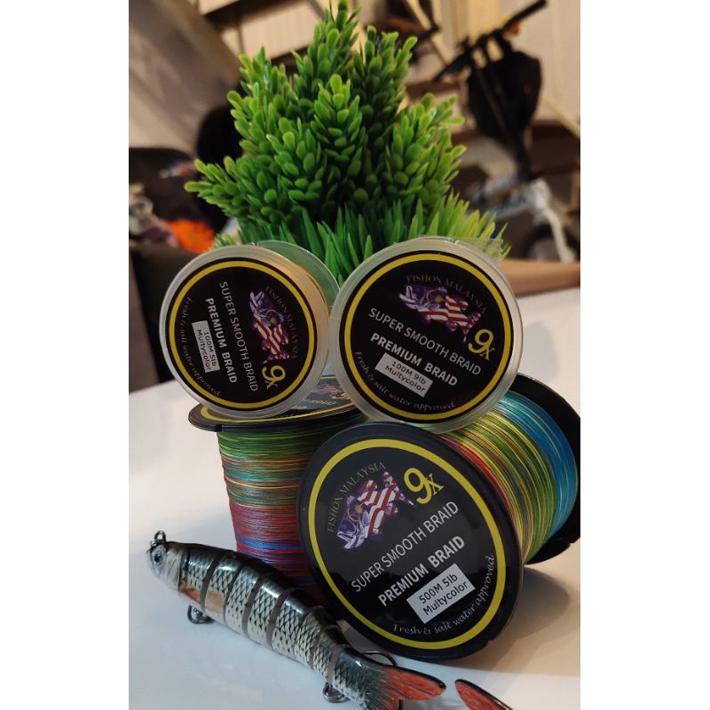 🇲🇾 Ultralight 5lb dan 9lb 100, 300 dan 500 meter 9 sulam Tali braid