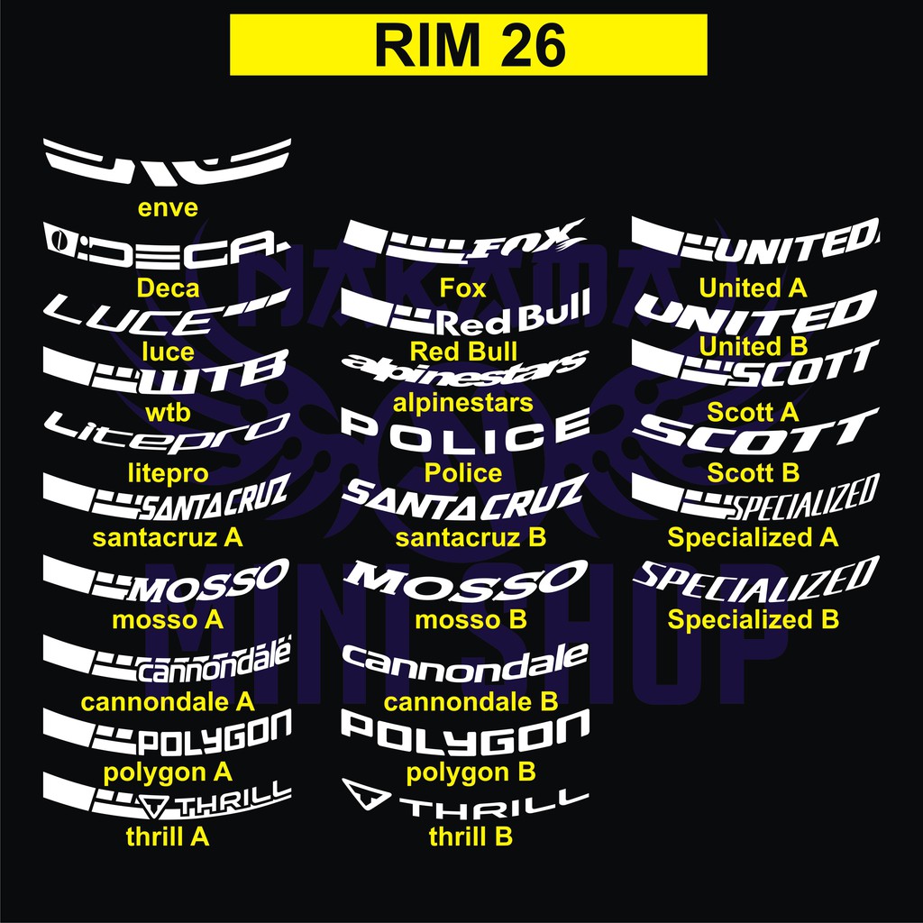 Cutting sticker for bicycle rims rim 26 2cm | Shopee Malaysia