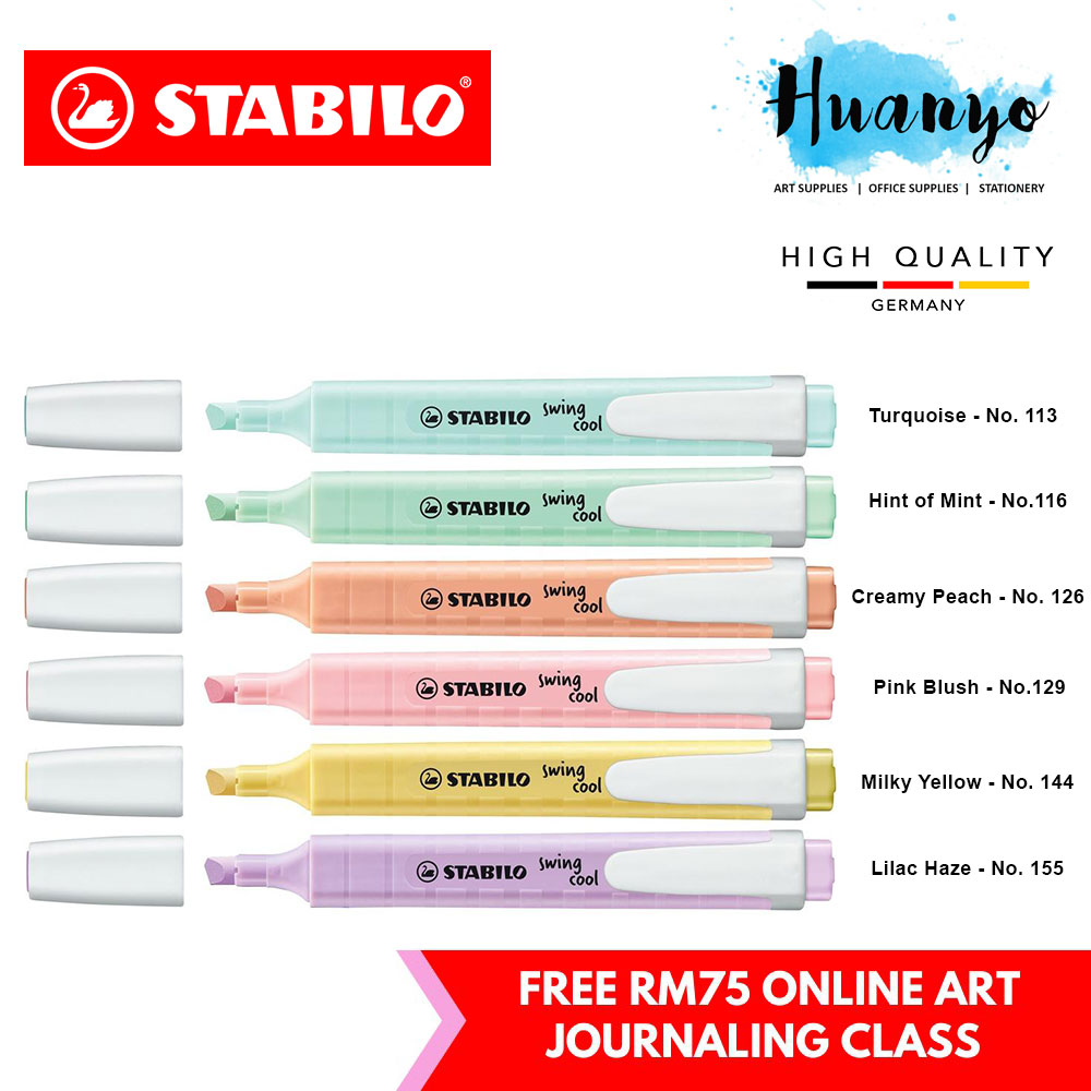 Free Online Art Journaling Class worth RM 75] Stabilo Swing Cool