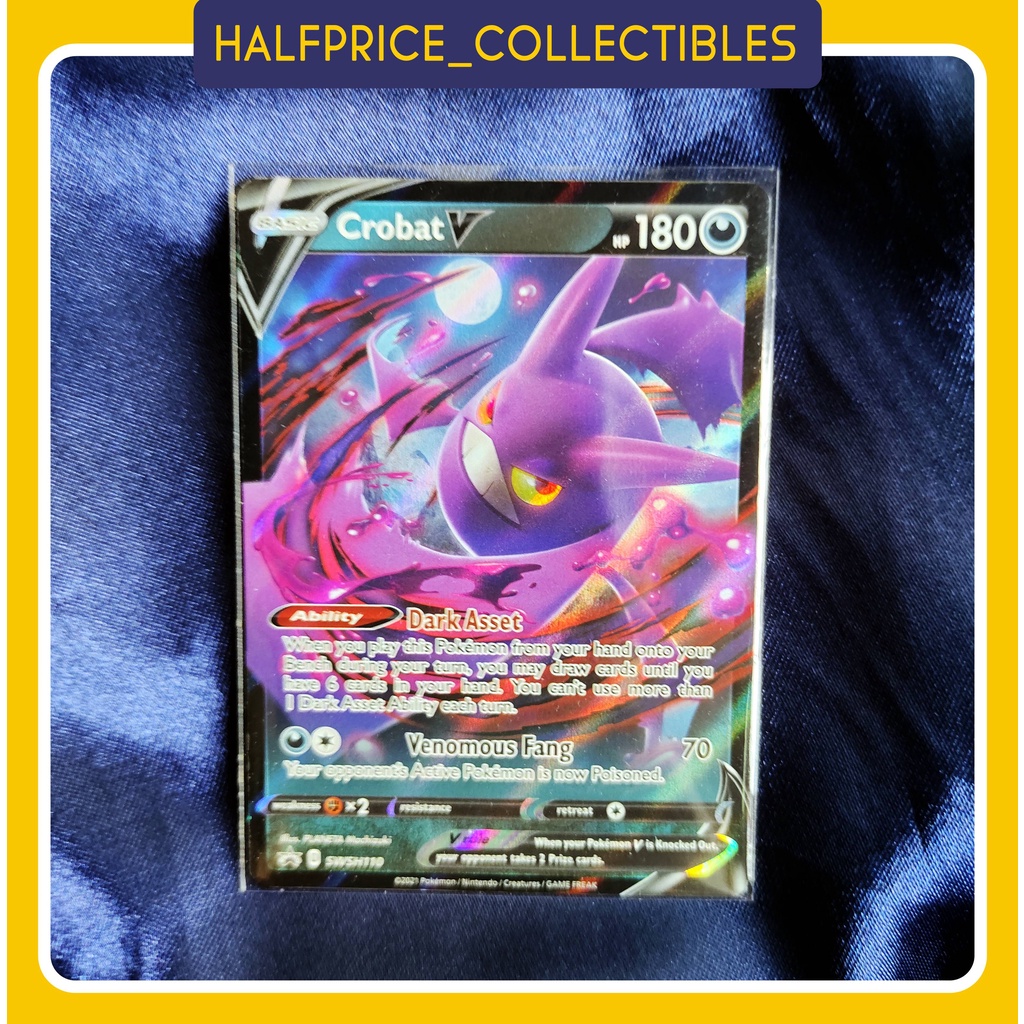 [ POKEMON TCG ] CROBAT V PROMO BRILLIANT STARS STAR COLLECTORS CARD ...