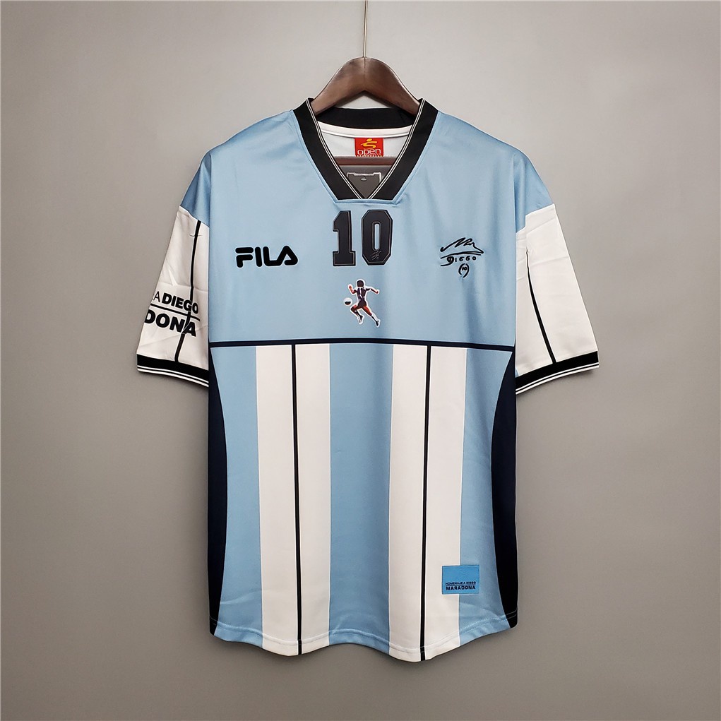 ARGENTINA 2001 SHIRT JERSEY OPEN SPORTS FAREWELL DIEGO MARADONA #10 MEN