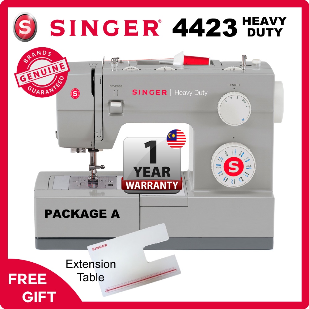 Singer 4423 Heavy Duty Sewing Machine + Extension Table+Singer Oil