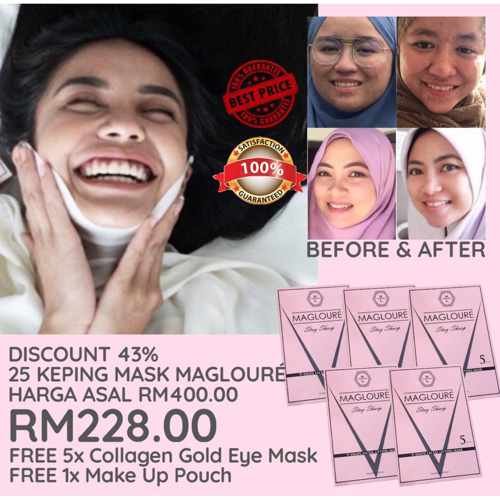 Magloure VShape Facial Lifting Mask, KKM Approved, Ready Stock, Fast