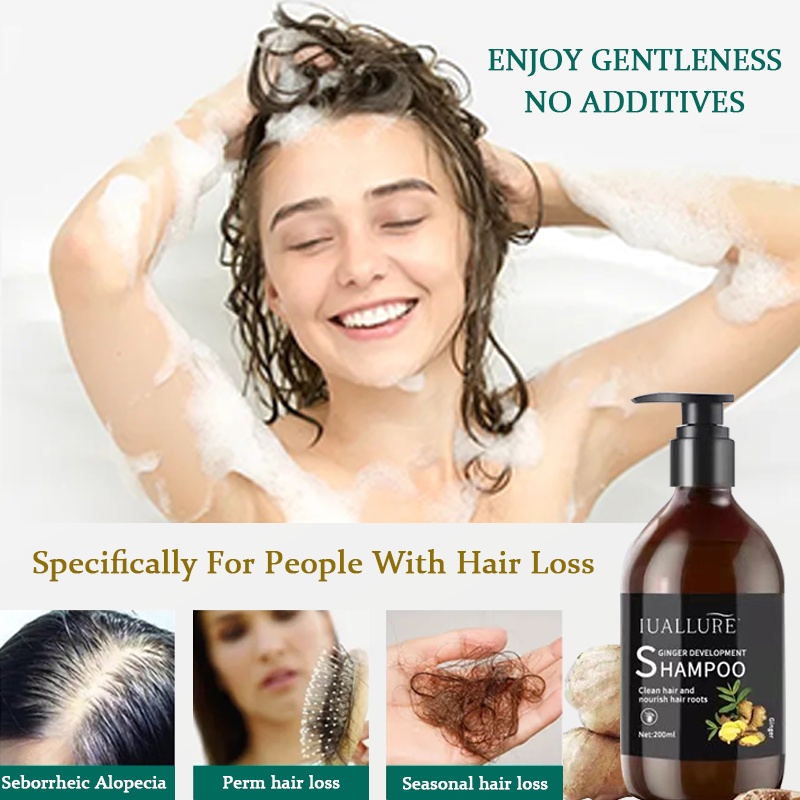 Ginger Juice Hair Growth Shampoo Anti Hair Loss Shampoo Promotes Hair Growth Hair Oil Control 4003