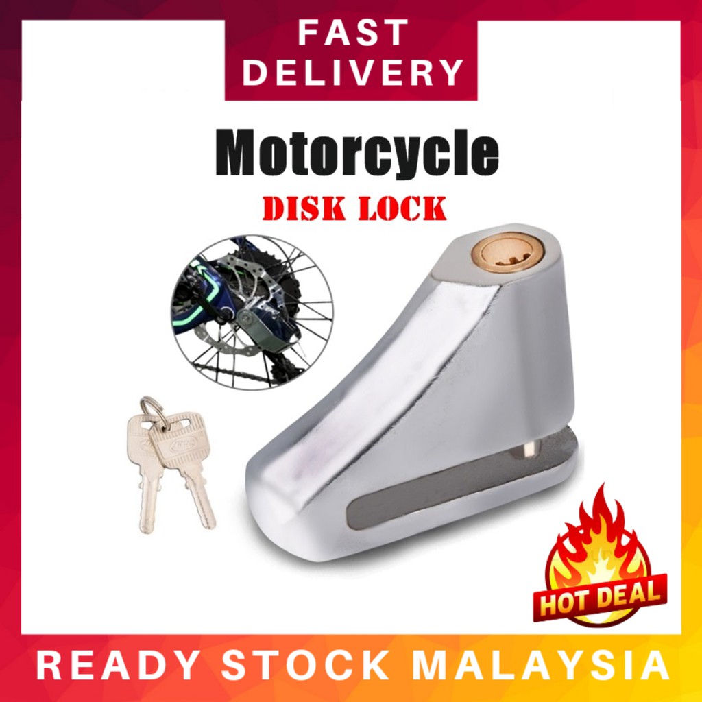 (READY STOCK) Motorcycle Stainless Steel Disk Lock | Shopee Malaysia