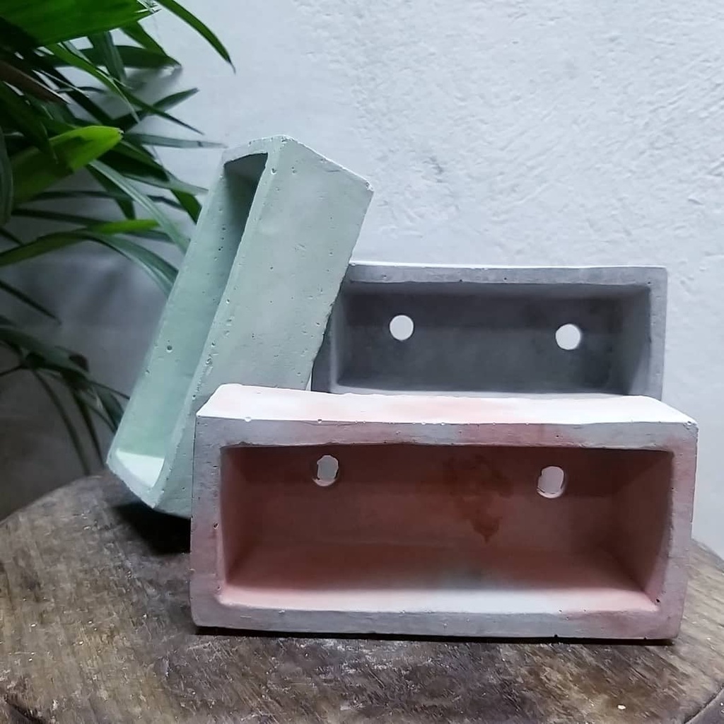 (Handmade)Rectangle Cement Pot 长方形水泥花盆 | Shopee Malaysia