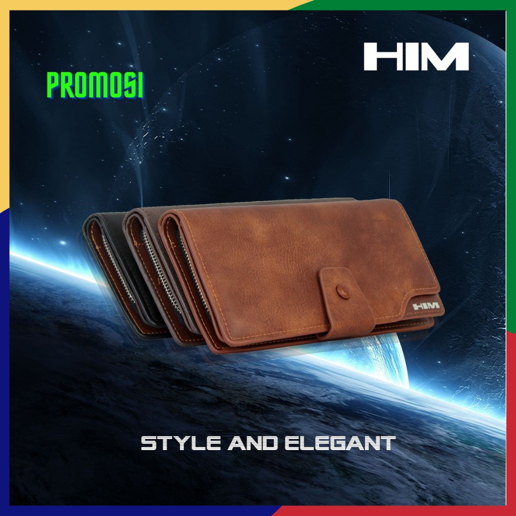 💥 READY STOCK 💥 Bag Wallet Long Purse Leather Women Mans Clutch Bag HIM