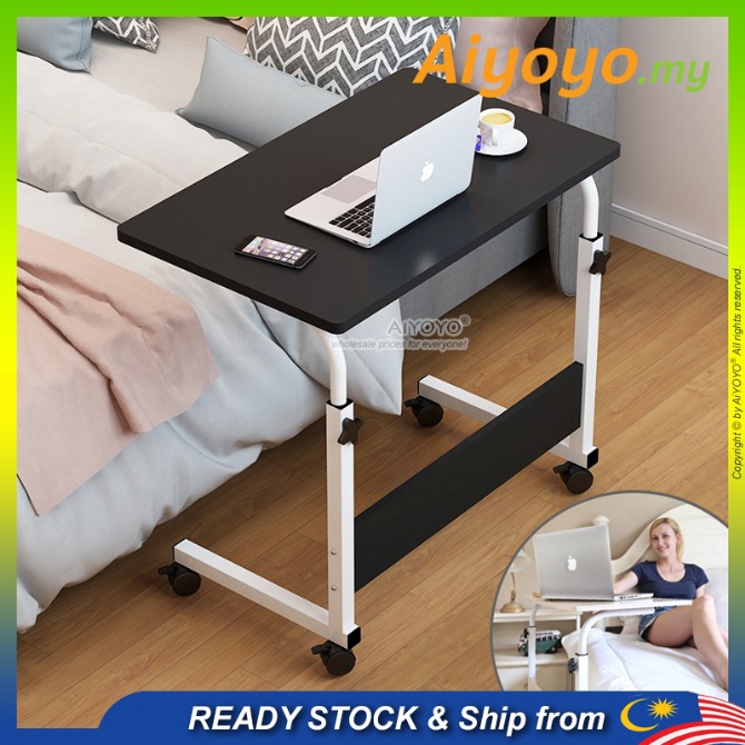 Adjustable Bedside Laptop Table Notebook Table Sofa Side Table Wheel ...