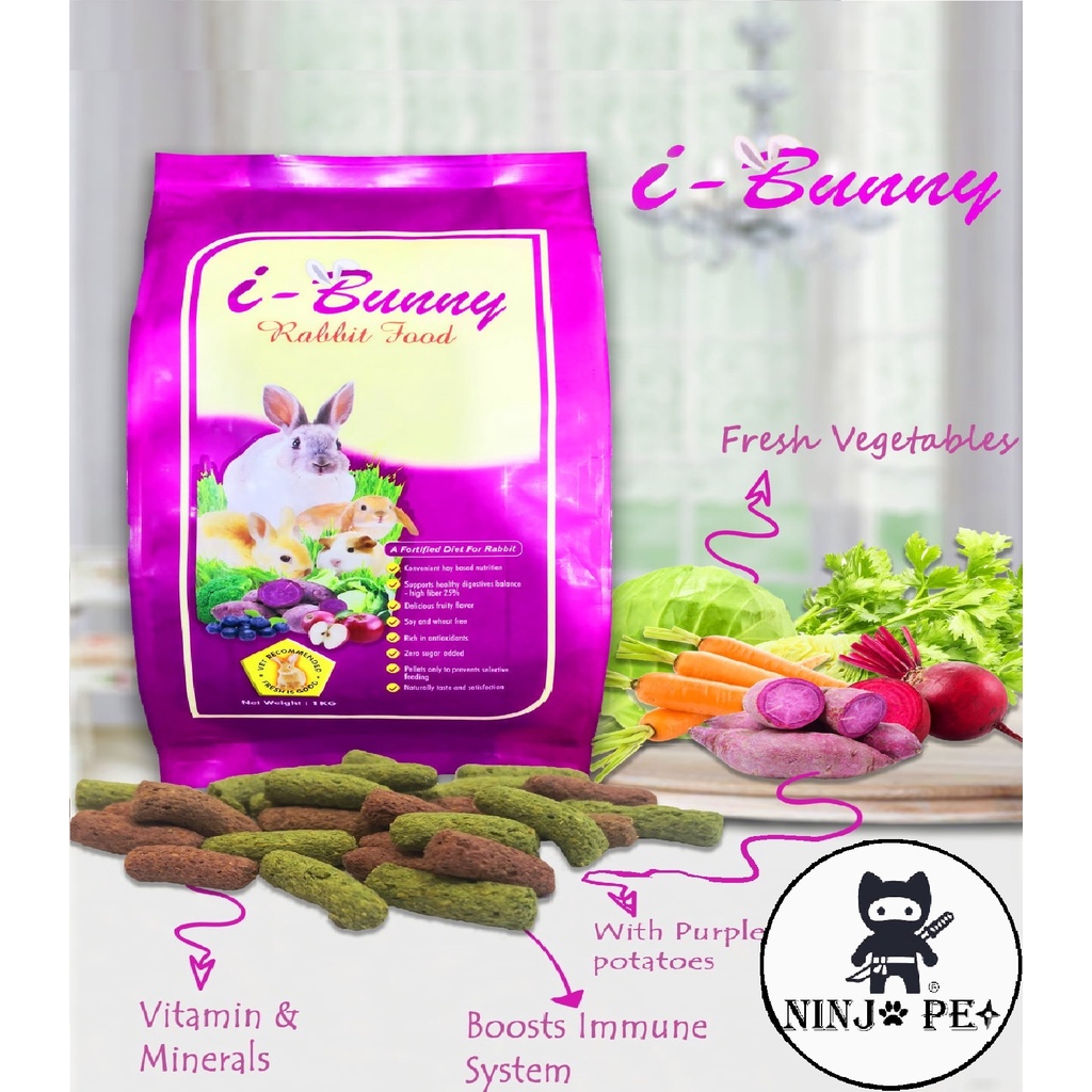 I - BUNNY PURPLE RABBIT FOOD 1KG | Shopee Malaysia