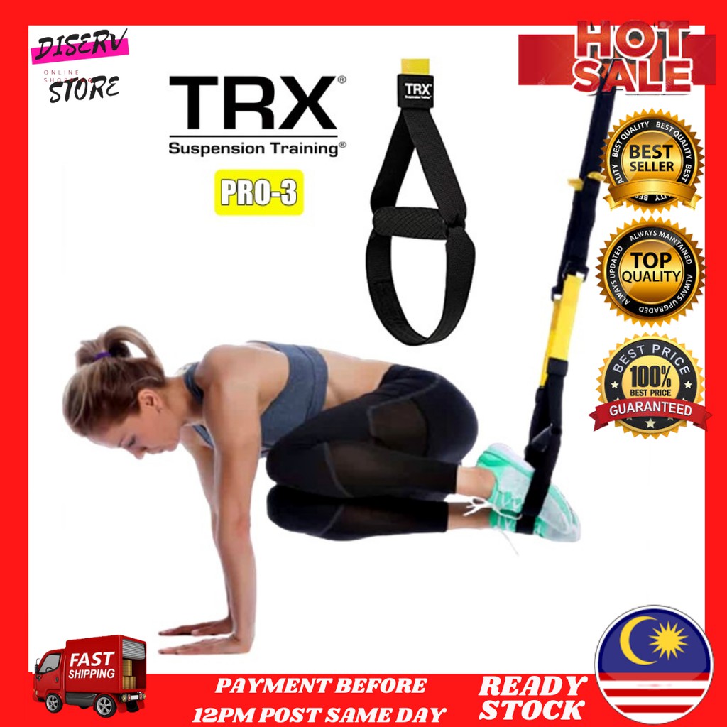 TRX Workout Straps Suspension Trainer Kit Bodyweight Fitness P3-3