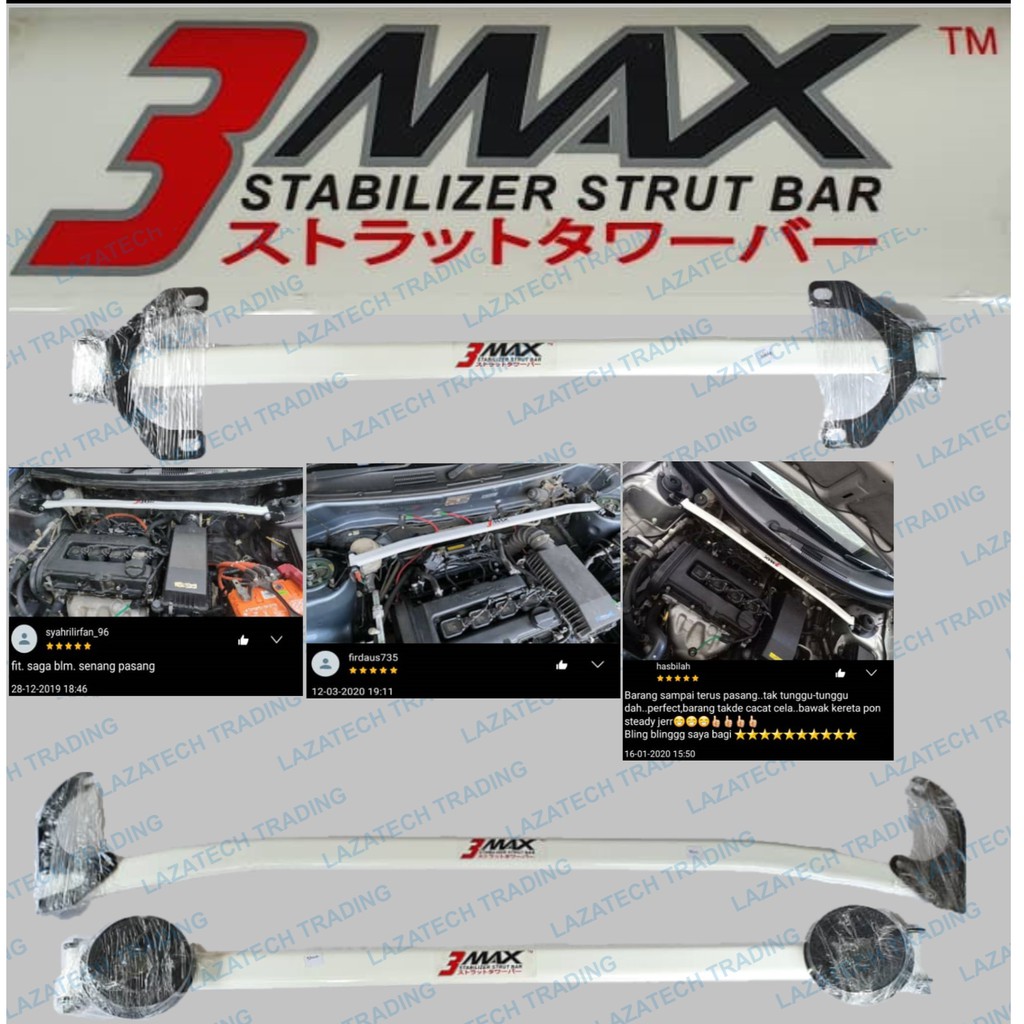 👍 3MAX FRONT STABILIZER BAR / ANTIROLL BAR / SWAY BAR Myvi / X50