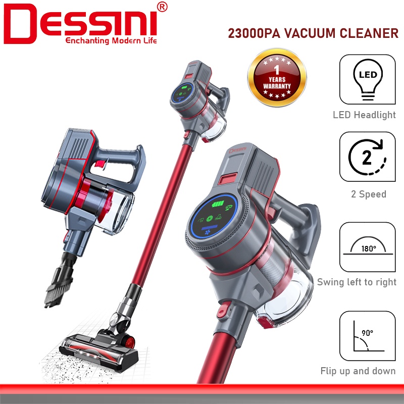 DESSINI ITALY Tornado V4 PRO Cordless Cyclone Vacuum Cleaner Mop Floor ...