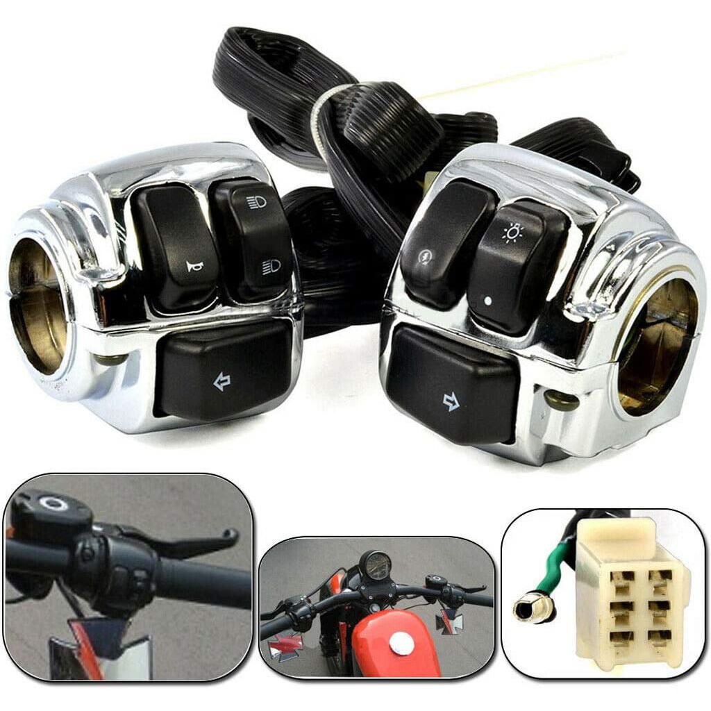 1" 25mm Handlebar Headlight Horn Switch Turn Signal Light OnOff