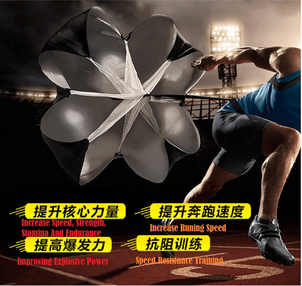 🔥🔥ADSports Speed Resistance Training Parachute Adjustable Parachute ...