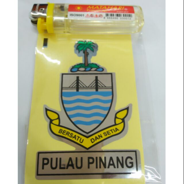 Stiker motor kereta logo negeri pulau pinang | Shopee Malaysia