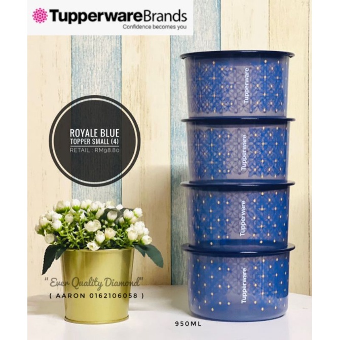 Tupperware royale Blue topper small (4) 950ml | Shopee Malaysia