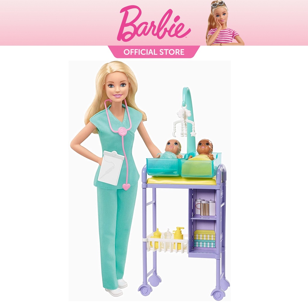 Barbie Baby Doctor Playset with Blonde Doll 2 Infant Dolls Toy Pieces DHB63 Shopee Malaysia