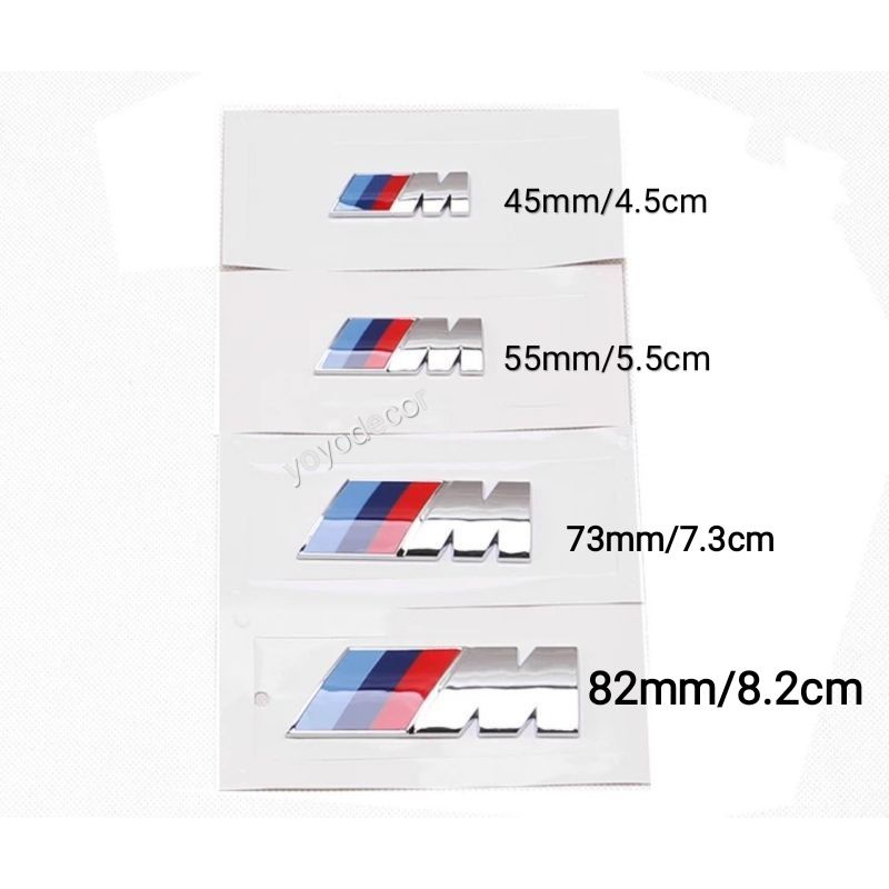 BMW M Sports Car Sticker 3D Logo Car Body side Sticker Rear Trunk Badge