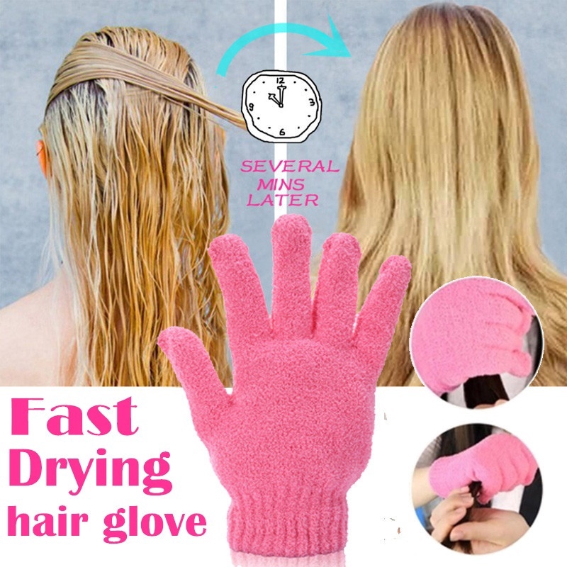 Hair drying clearance gloves