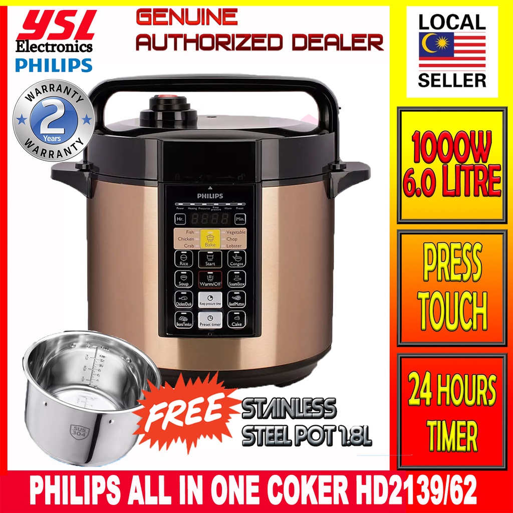 Philips HD2139 ME Computerized Electric Pressure Cooker 6L With