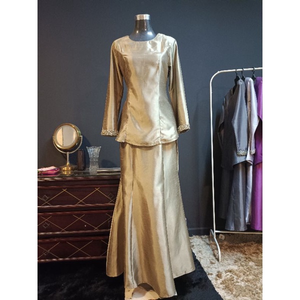 Baju Mini Kurung Moden Shantung Silk EXCLUSIVE BAJU RAYA Shopee