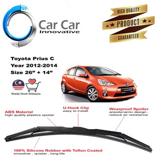 2014 prius deals wiper blade size