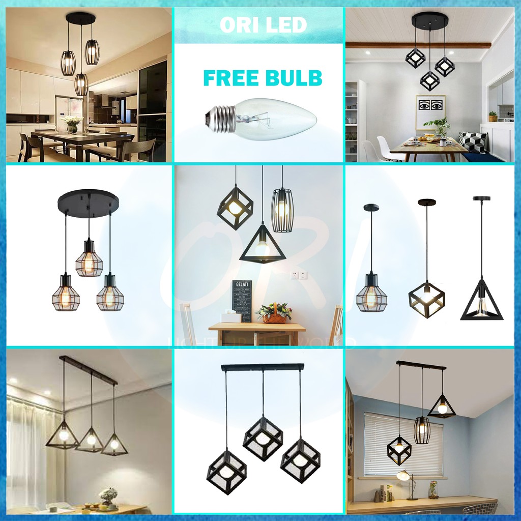 Lampu Gantung Pendant Light Designer Cube Ceiling Lamp Lampu Gantung ...