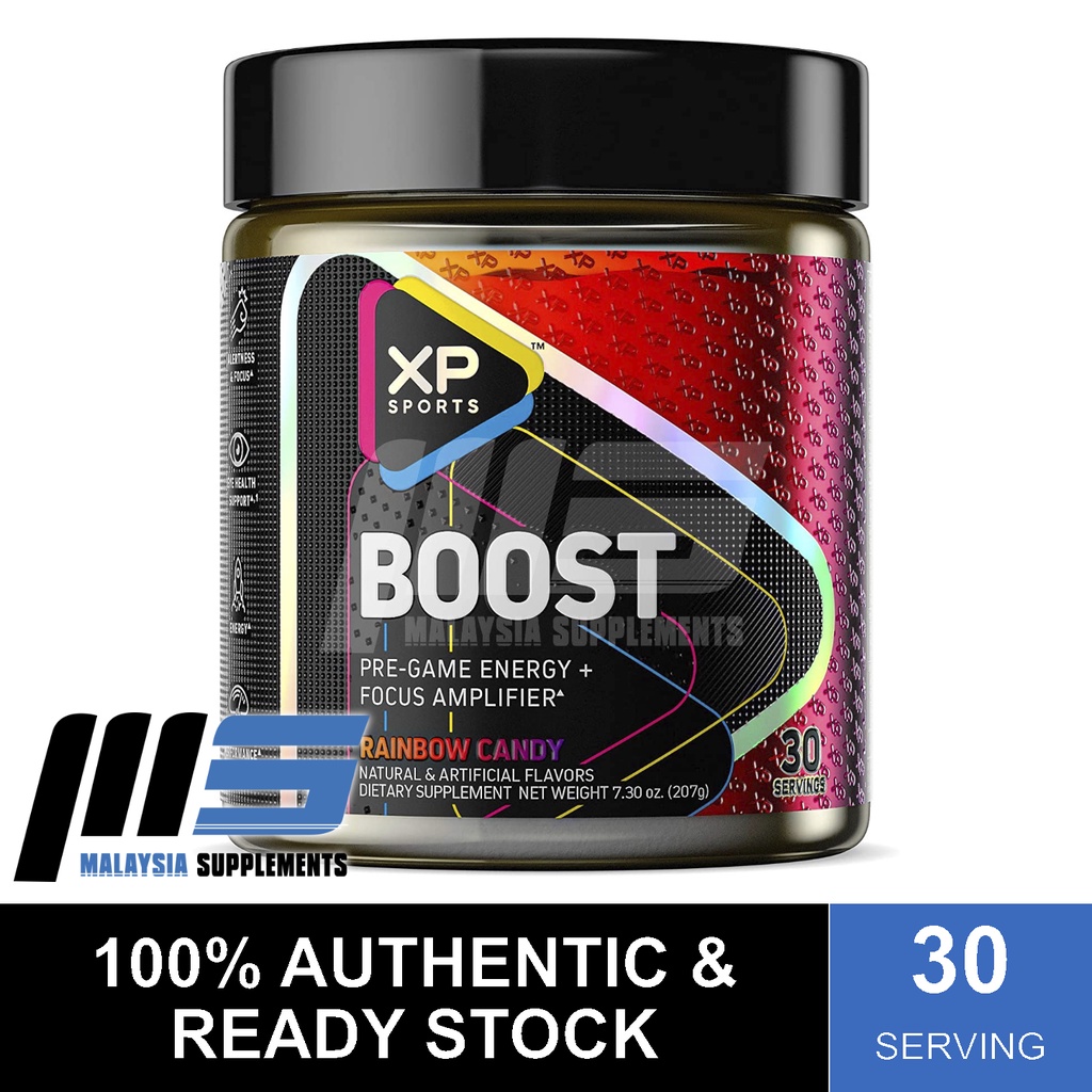 XP Sports Boost Powder 30 Servings Gamer Energy Drink Eye Health