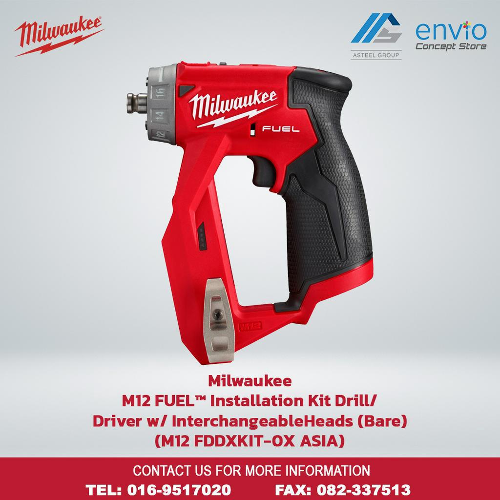 MILWAUKEE M12 FUEL Installation Kit Drill/ Driver w/ Interchangeable