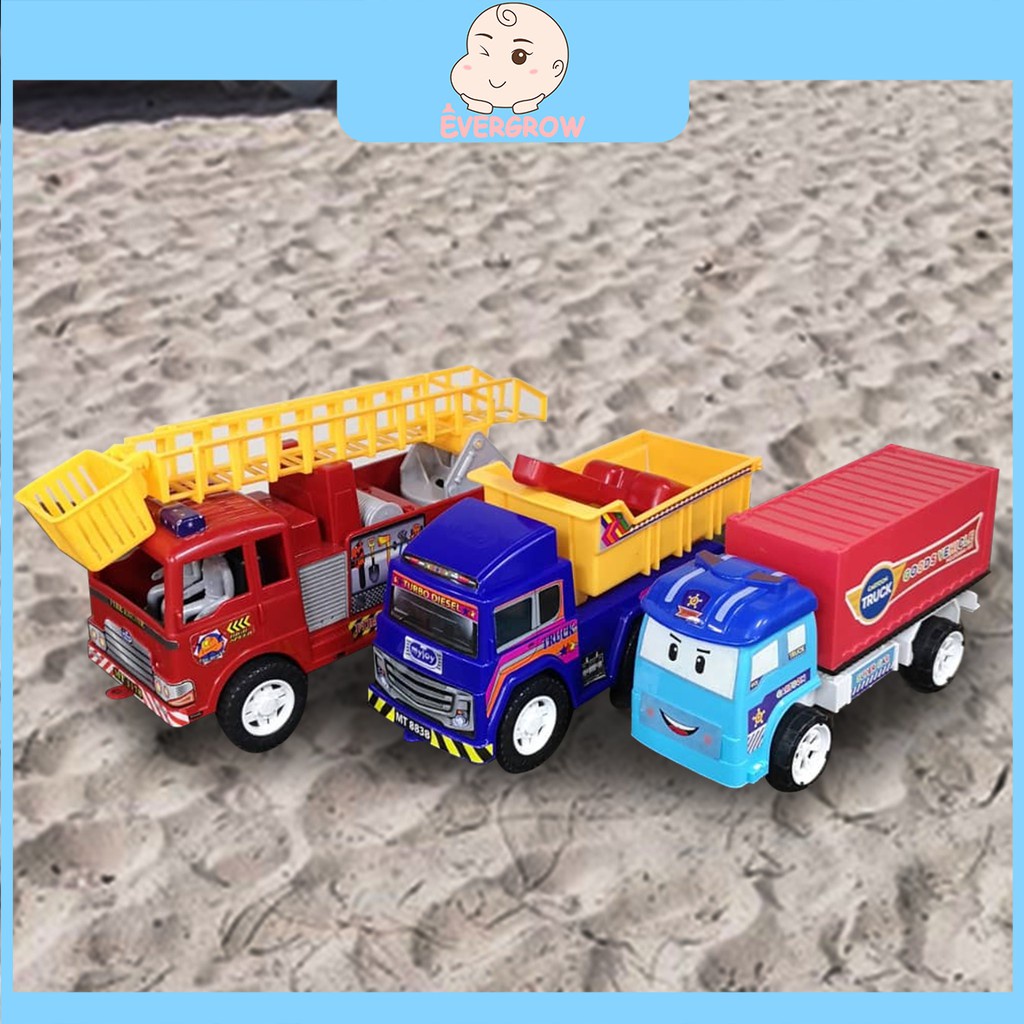 It’s Fire Truck Toys with Two Fireman Toy Firecar，Construction Vehicles ...