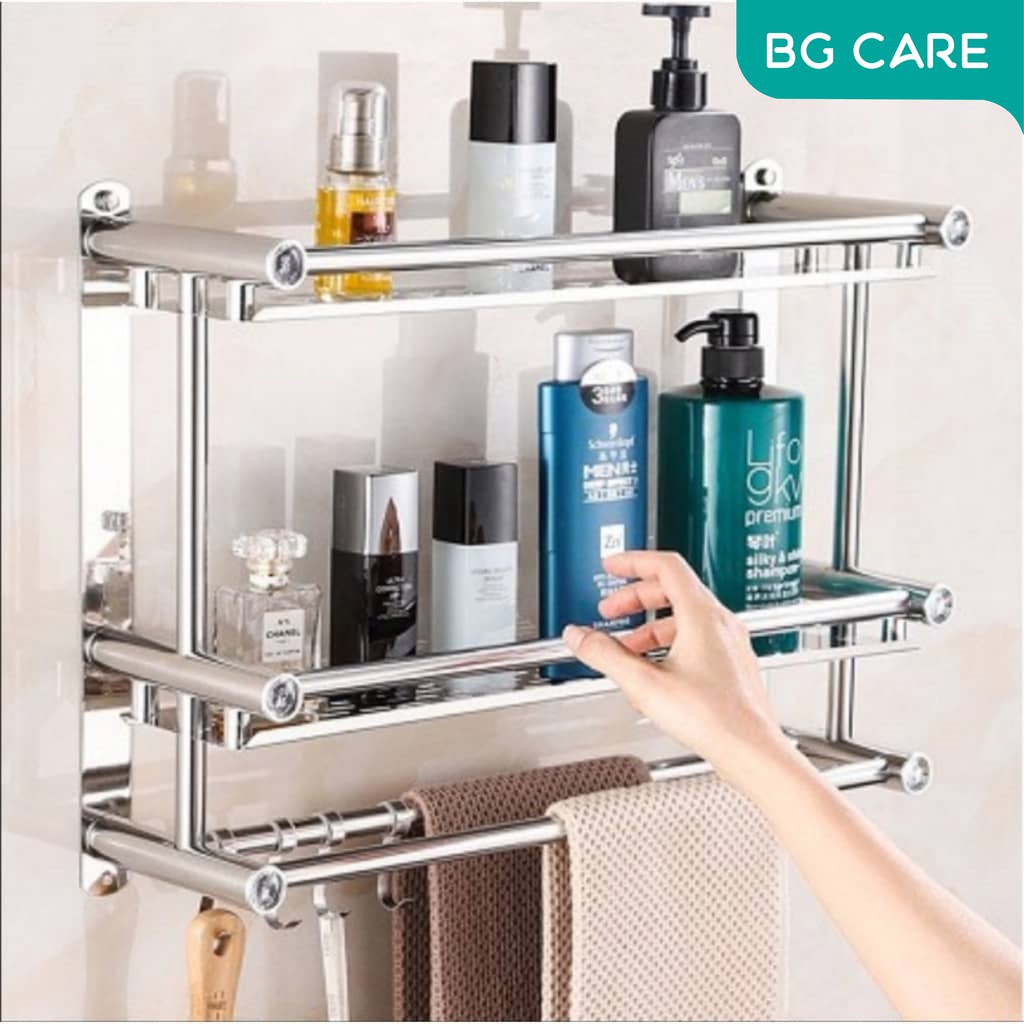 BgCare Bathroom Rack Shelf Shampoo Rack Soap Rack Stainless Steel ...
