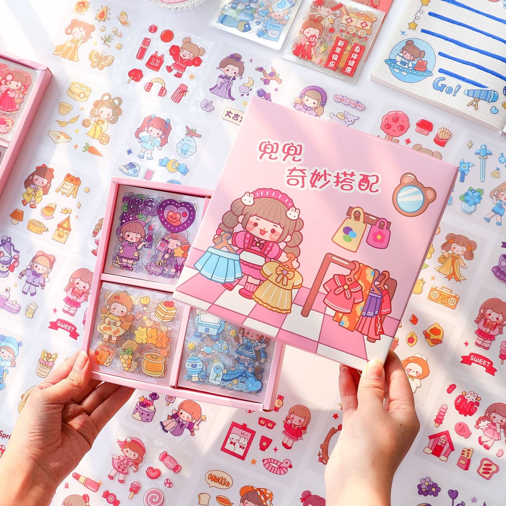 Creative Hand Account Sticker Set Cute Cartoon Sticker Transparent