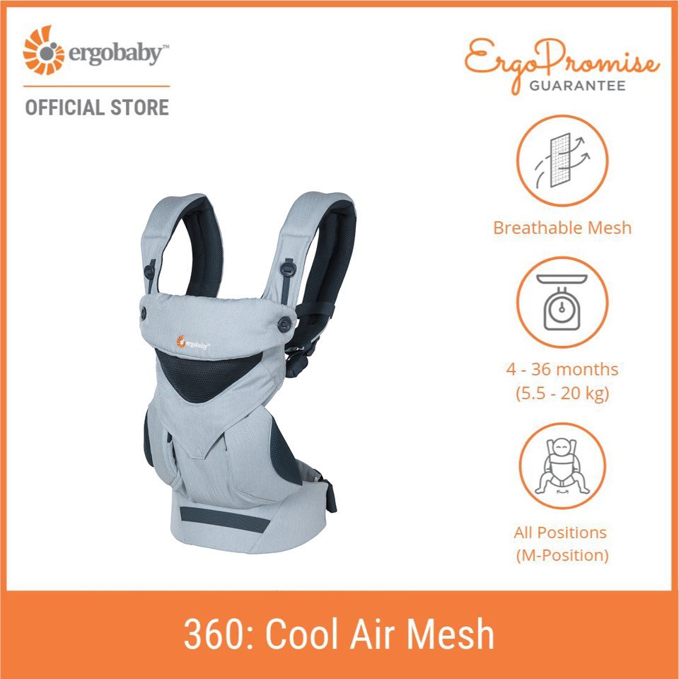 Ergobaby 360 Baby Carrier Cool Air Mesh 6 Colors Shopee Malaysia