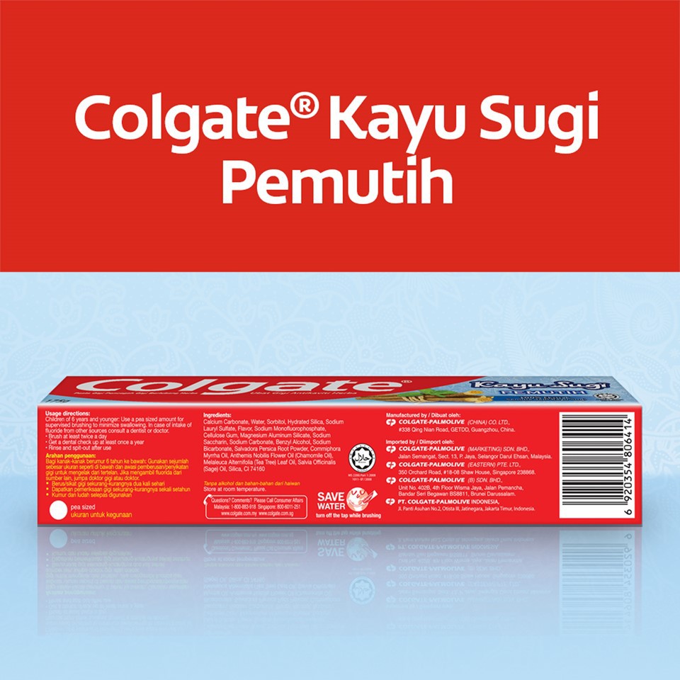 Colgate Kayu Sugi Whitening Toothpaste Value Pack (160g x 2) | Shopee ...