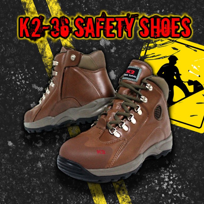 K2 Safety Shoes K236 (Brown) Shopee Malaysia
