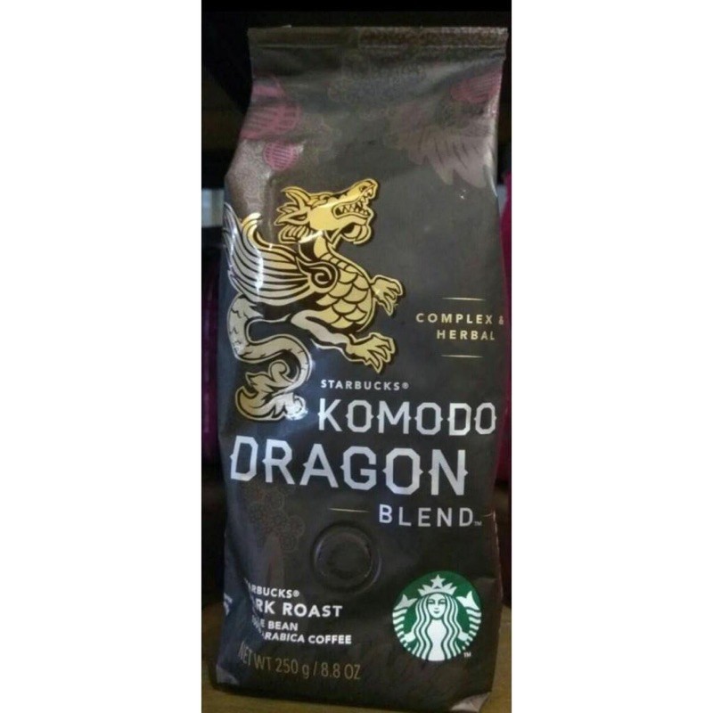 Starbucks Komodo Dragon Dark Roast Whole Bean 250 Gram Coffee | Shopee ...