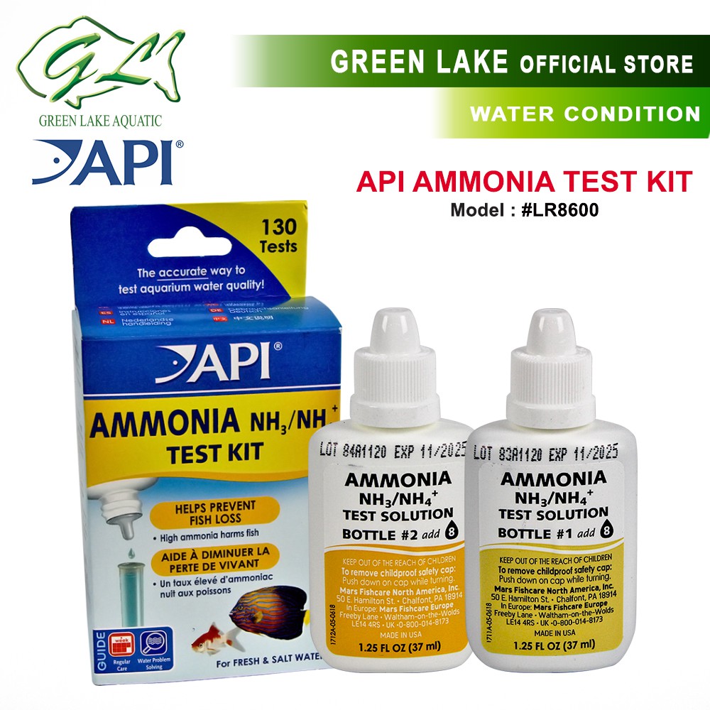 GL API Ammonia Test Kit [LR8600] Water Condition Aquarium Accessories