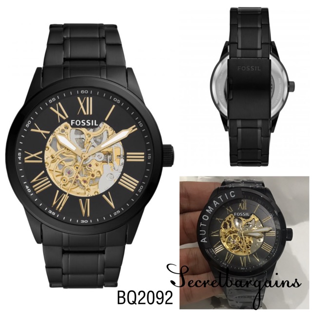 FOSSIL FLYNN SKELETON AUTOMATIC WATCH BQ2092 | Shopee Malaysia