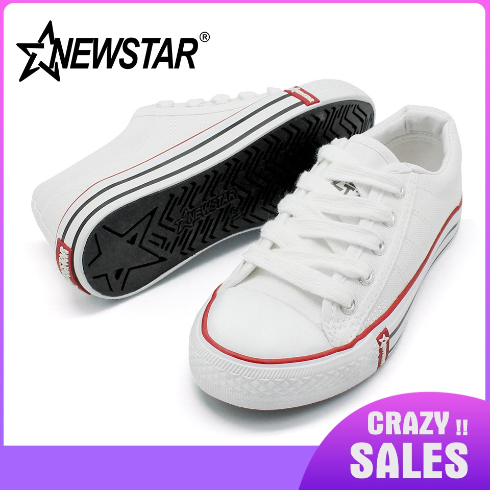 NewStar Fashion White School Shoes MD15116-1R (White,Lace Up) Kasut ...