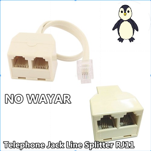 RJ11 6P4C 1 & 2 Way Splitter and Extend Telephone Line Screw Type Wall ...