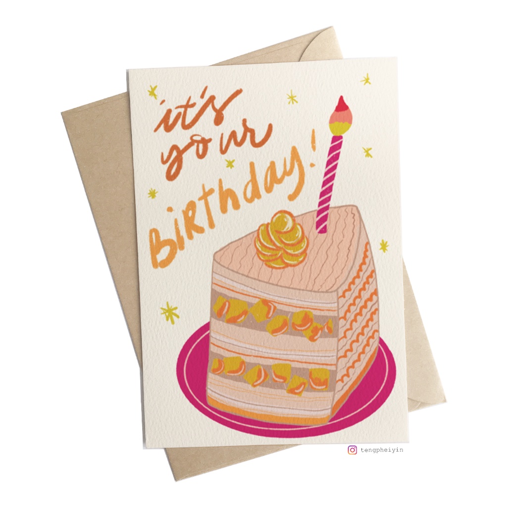 Tropical Temptations Birthday Cake It&rsquo;s Your Birthday Greeting Card