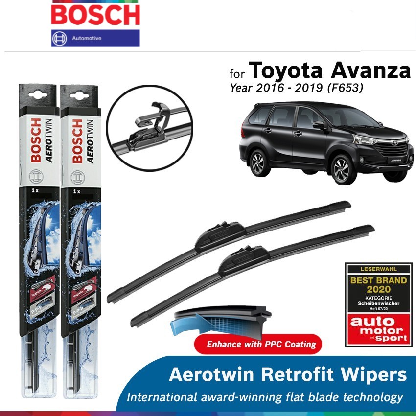 Bosch Aerotwin Retrofit Wiper Blade Set - Front Pair 550mm & 530mm (AR550S) - Aero Upgrade