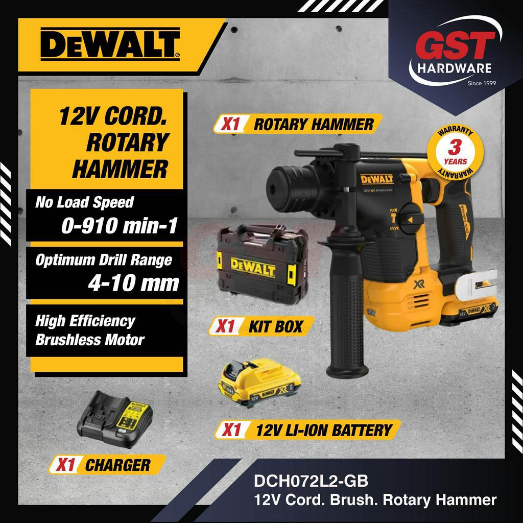 Dewalt 12V Max Cordless Brushless Rotary Hammer Cordless Gerudi Heavy