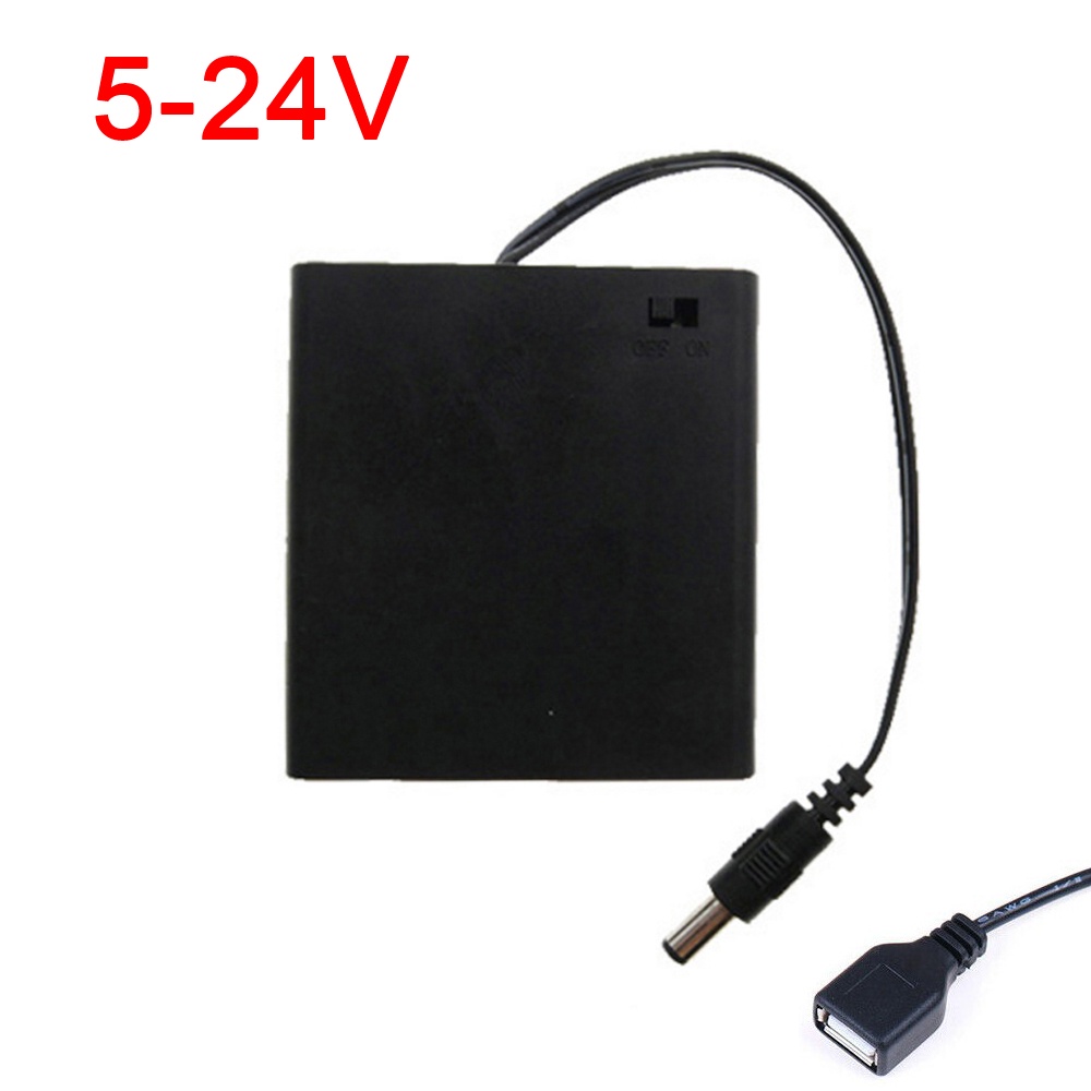 Power Supply Switch ON/OFF Battery Box For Led Strip Light Lamp 5V 6V ...