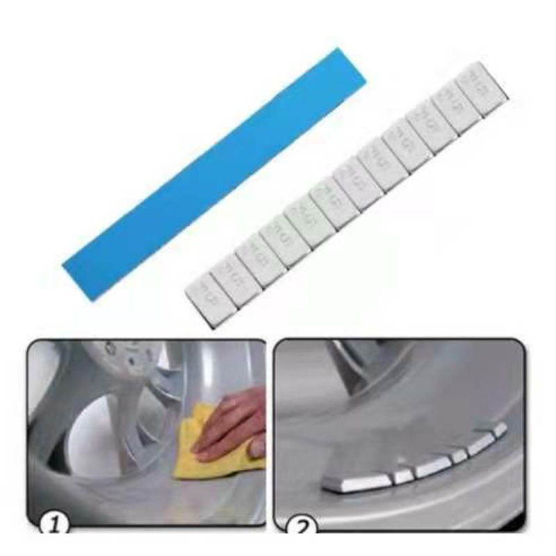 Black Tyre Wheel Balancing Weight FE 5g*12 Per Strip(60g) | Shopee Malaysia