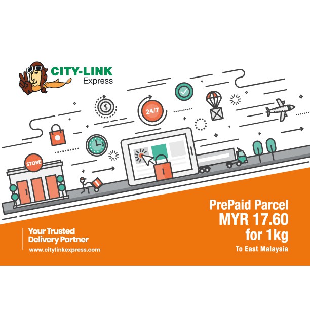 CityLink Express Prepaid Parcel Destination from Peninsular Malaysia