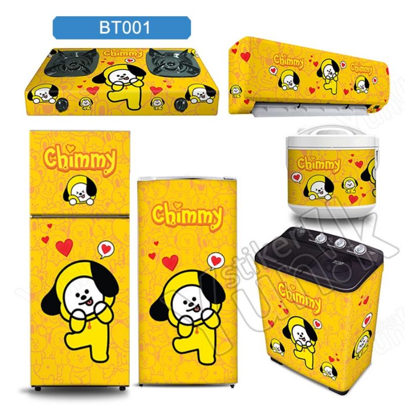 Chimmy bts love motif 1 and 2 door refrigerator stickers | Shopee Malaysia