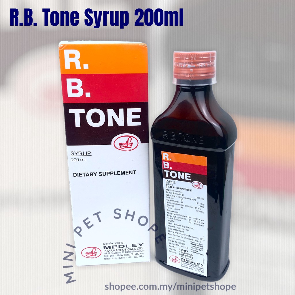 R.B. Tone syrup 200ml supplement ubat subur arnab | Shopee Malaysia